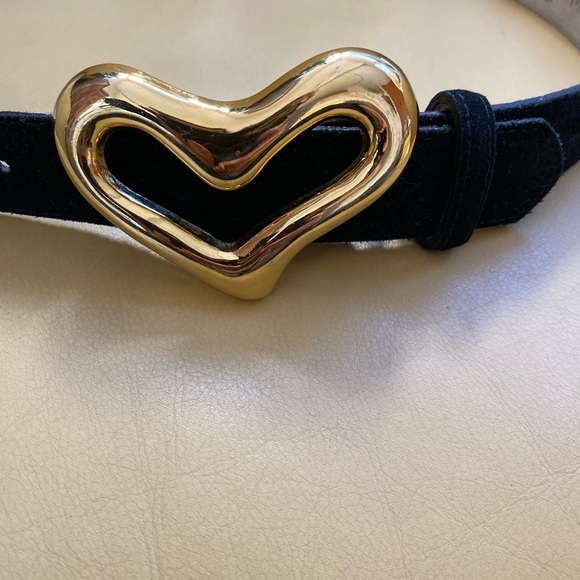Talbott Accessories - ❤️Talbot Heart shaped black suede belt